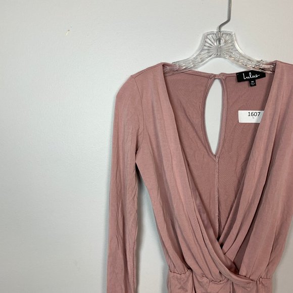 Lulu's | wrap front long sleeve bodysuit medium - Picture 3 of 7